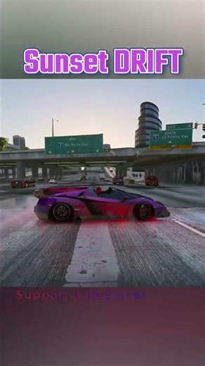 Sunset DRIFT by Lambo in GTA5