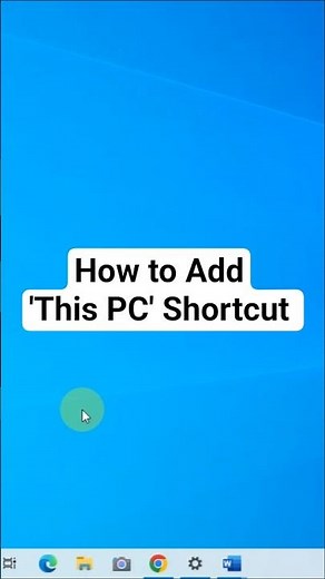 Add "This PC Shortcut" to Desktop #shorts #productivity #computertips #techshorts #windows #computer