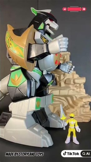 Epic Imaginext Moment! ⚡🦖 Toys Come to Life with the Yellow Power Ranger and a Dinosaur