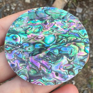 55mm Natural Abalone Shell Round Double Flat Cabochon No Hole Big Paua Shell Disc CAB for Jewelry Making GT178 - Etsy