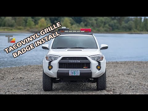 Installing a "retro" grille badge from TacoVinyl on my 4Runner.