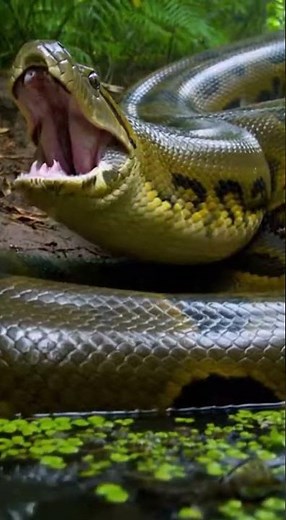 Deadly Constriction – Anaconda Attacks Capybara#snakeattack #anaconda #wildanimals #predator