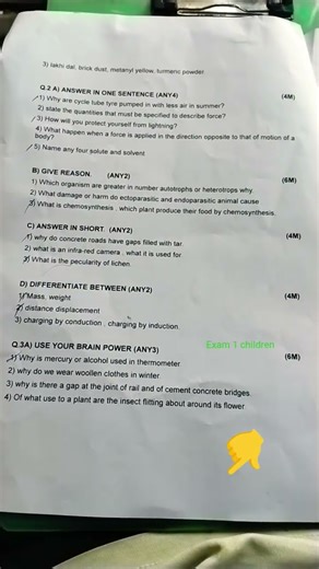 2025 First Semester General Science Question Paper 50 Marks Standard 7th v.v. . .