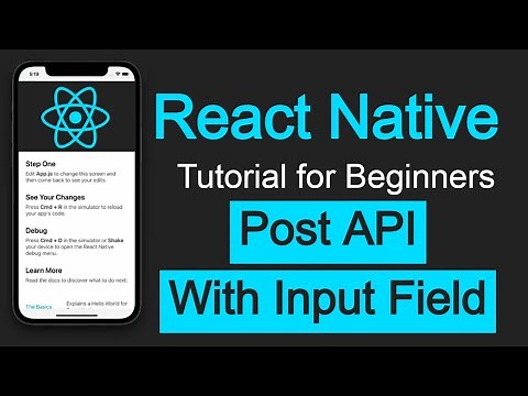 React Native tutorial #53 Post API with Input fields and form data