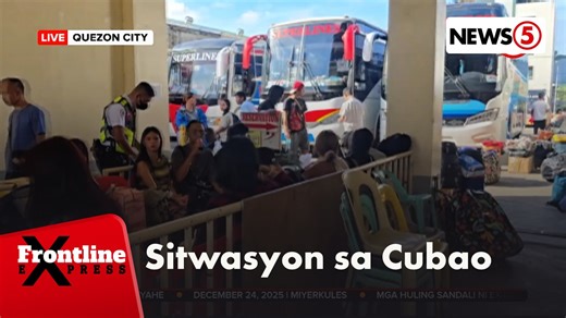 8.3K views · 54 reactions | #FrontlineExpress | Kahit fully-booked na ang ilang biyahe, patuloy pa rin ang pagdating ng mga pasahero sa Cubao Bus Terminal para makahabol sa Noche Buena. | via #MOJO Aimee Atienza For more videos, visit us at www.news5.com.ph. | News5 | Facebook