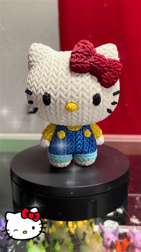 🎀Hello Kitty🧶 Outfit can be customized to a different color 🩷❤️ #3dprint #hellokitty #crochet #comefindyourexclusives #hellokittyandfriends