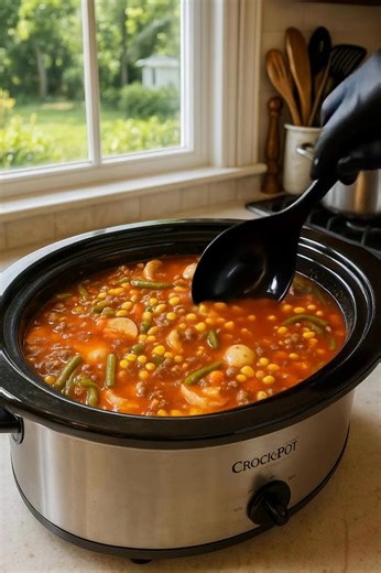 "Set It and Forget It: This Slow Cooker Hamburger Veggie Soup Is the Comfort Meal You’ve Been Dreaming Of!" Recipe in comments ⬇️ | Appetizer Recipes | Facebook