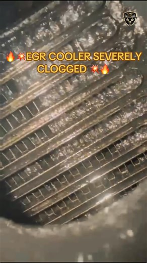 During inspection, our specialist tech found the EGR cooler extremely clogged with heavy soot buildup, restricting exhaust gas flow beyond serviceable limits. Due to the severity of the restriction, replacement was required to restore proper EGR operation and protect the engine and emissions system.💡 Why a severely clogged EGR cooler is critical:The EGR cooler lowers exhaust gas temperatures before gases re-enter the engine. When it becomes heavily clogged, exhaust flow is restricted, causing e