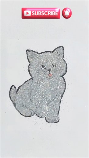 "The Shine Is Off the Chart ✨", "A Silver Cat?", "Stunning Creativity #drawing #shorts #art #glitter