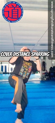 Cover distance in sparring trick #martialarts #karate #jiujitsu #kungfu #sparring #combatsport