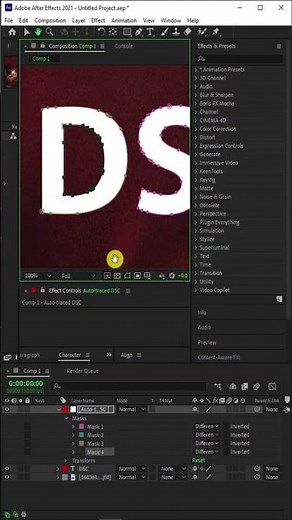 Auto trace command in after effects | Quick After effects tutorial