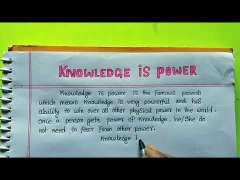 Knowledge is Power Essay in English | 20 lines Writing on Knowledge is Power.