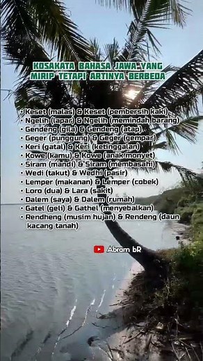 Kosakata bahasa Jawa yang mirip tapi artinya berbeda
