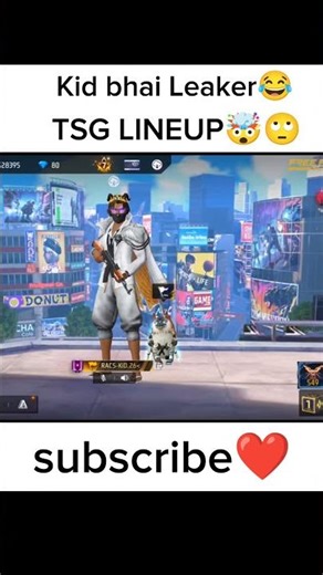 Kid bhai Leaker🤣TSG New Lineup🤔 #freefire #ffesports #kidplayz
