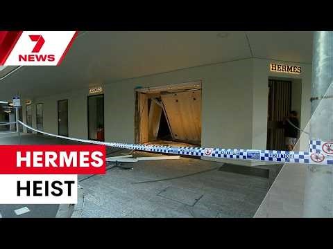 Ram raiders target luxury goods and evade police by seconds | 7NEWS