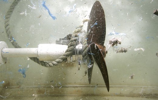 Propeller rope cutter test