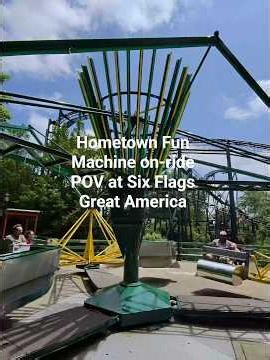 Hometown Fun Machine on-ride POV at Six Flags Great America