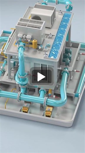how an hvac chiller works animation video #shorts