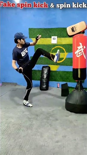 fake kick and spinning kick #spinningkick #martialarts #taekwondo #fight #usa #japan #india