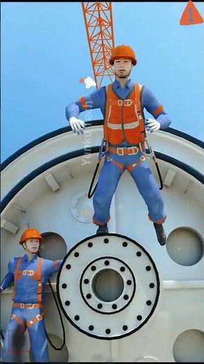 ⚠️ "Confined space suffocation vs. height fall—both kill FAST." #industrialsafety #hse #safetyshorts