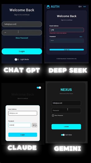 Python vs AI : Who builds the best Login UI🔥⚡️#python #pythonshorts