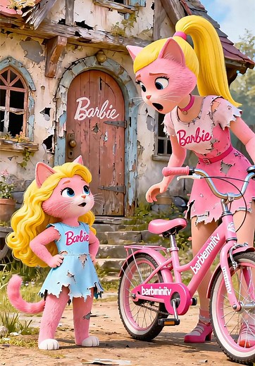 La bicicleta rota y la sorpresa rosa
