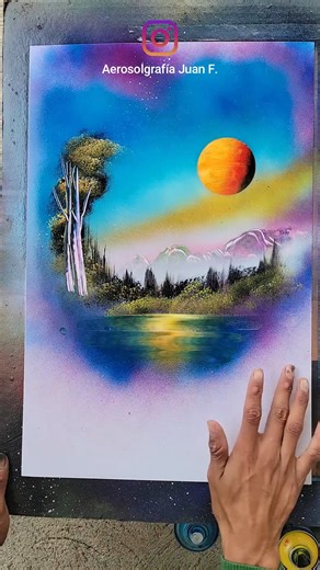 58K views · 3.3K reactions | tutorial pintando un atardecer con spray #spraypaint #spraypaintart #acrylic #dibujo #arte #painting #graffiti #art #drawing #draw #paint #artwork #europe #newyork #love #sunset | Aerosolgrafía Juan F. | Facebook