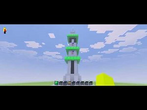 saturn 5 rocket showcase (minecraft build) green=separation points
