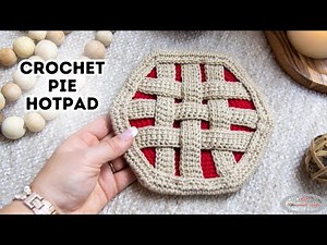 How to CROCHET a Cherry PIE HOTPAD - December 6th of the Advent Calendar MCAL
