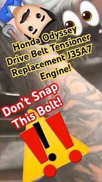 Don't Snap Your Honda Tensioner Bolt! ⚠️ #hondaodyssey #diy