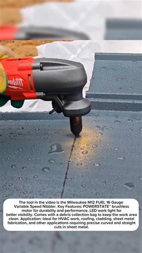 Milwaukee M12 FUEL 16 Gauge Variable Speed Nibbler#shortvideos #machinetechnology