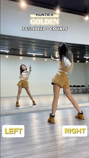 KPOP DEMON HUNTERS HUNTR/X ‘Golden’ Dance Tutorial (Slow+Counts) #kpopdemonhunters #huntrix #golden