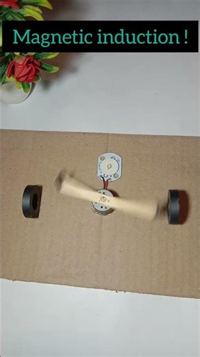 Mini DC Motor Generator | LED Blink with Magnets Experiment