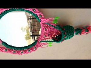 Macrame New Round Shape Mirror With Basket Design