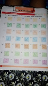 Embedded Figures IdentificationGiven a set of 7 questions, eac... | Filo
