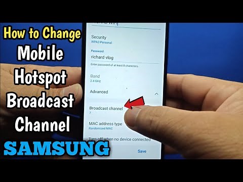 How to change mobile hotspot broadcast channel on Samsung Galaxy A02