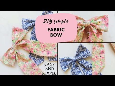 Easy DIY fabric bow tutorial. How to make a cute Bow?