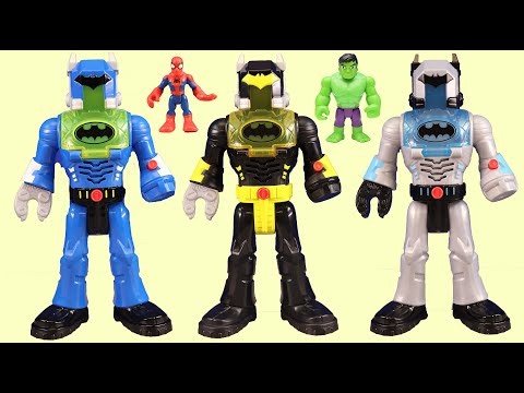 Batman Robot & Joker Robot Adventures - Spidey Rescues Hulk - Superhero Adventure Stories