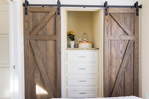 38 reactions · 3 comments | Barn doors are SO functional in small spaces...and look great too! That's why we love using them in our park model RVs. With so many different doors to choose from, you are sure to find one that fits your style. | Champion Park Models & Cabins | Facebook