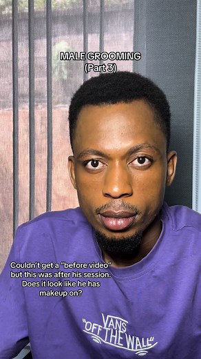 Male grooming services| I’m sure you’ve seen the other parts of this Male grooming series, a lot of people seem interested in it. This was after his service, couldn’t record the before though… Does it look like he has makeup on? #makeupartistinlagos #muainlagos #malegrooming #malegroominglagos