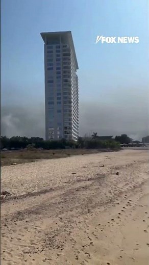 SEE IT: Smoke rises over Puerto Vallarta as tourists told to stay on resort #shorts #foxnews #mexico