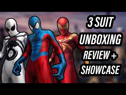 3 NEW SPIDER-MAN SUITS UNBOXING VIDEO! REVIEW + SHOWCASE!