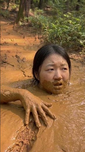 girl sinking quicksand
