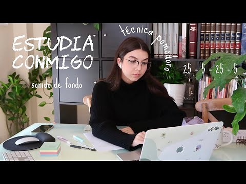 ESTUDIA CONMIGO {1h, técnica pomodoro, sonido de fondo}