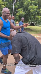 The lion Dr. Hilary Obi Ibegbulem walk-out exercise this morning with his team at Asaba 21/9/2024 The Delta State commissioner for youth affairs hails the lion during his walkout exercise. The exercise also recorded the presence of Ika North-East council chairman. @followers | Ochuko Okagbare
