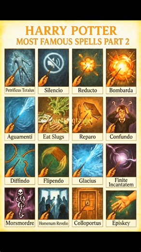 harry Potter on Instagram: "Harry Potter famous spells part 2 Follow to @qwerty.granger @harrypotter.aiart #HarryPotter #harrypotterspells #wizardingworld #reels #harrypotterfamousspells Don't copy or re-upload without proper cridits"