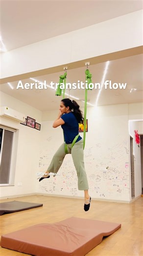 Aerial transition flow- beginner friendly! Comment “fly” to learn aerial with me🦋