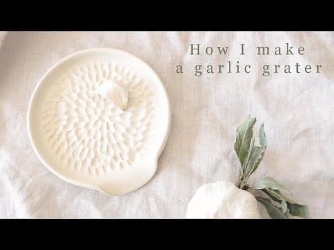 How I make a ceramic garlic grater | The entire pottery process