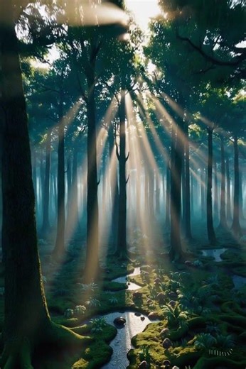 Mythical forest camera pan #4k #aesthetic #ambient #beautiful #breathingforest #calming