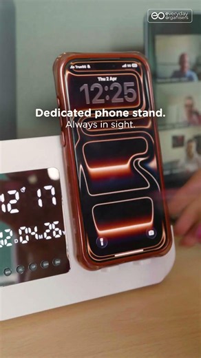 LED Display Clock with Temperature, Snooze, Night Light & Adjustable Brightness Digital Alarm Clock